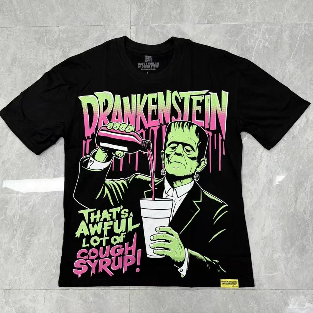 Black and Green Graphic Tee